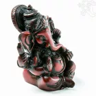 Ganesha, vörös színű rezin szobor - 9 cm