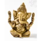 Ganesha, csont színű rezin szobor - 15 cm