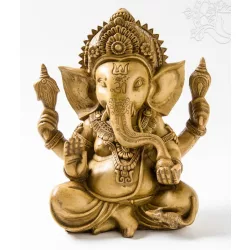 Ganesha, csont színű rezin szobor - 25 cm