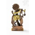 Krishna réz szobor, arany - bronz - 10,5 cm