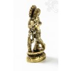 Krishna réz szobor, matt sárga - 10,5 cm