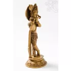 Krishna, csont színű, rezin szobor - 22 cm