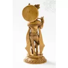 Krishna, csont színű, rezin szobor - 22 cm