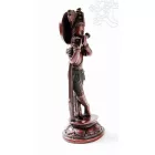Krishna, vörös színű, rezin szobor - 22 cm