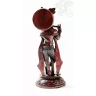 Krishna, vörös színű, rezin szobor - 22 cm