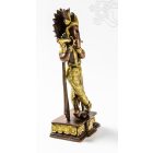 Krishna réz szobor, arany - bronz - 25 cm