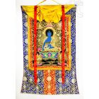 Gyógyító Buddha thangka - prémium minőség, hatalmas méretű