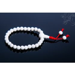   Fehér korall csukló mala, gumis - a pozitív indulatok elősegítője