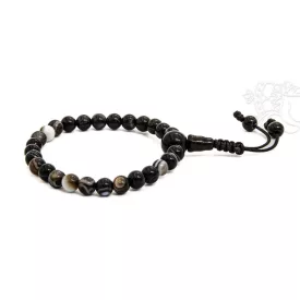   Tibeti dzi kő csukló mala állítható - a jó karma vonzásának köve