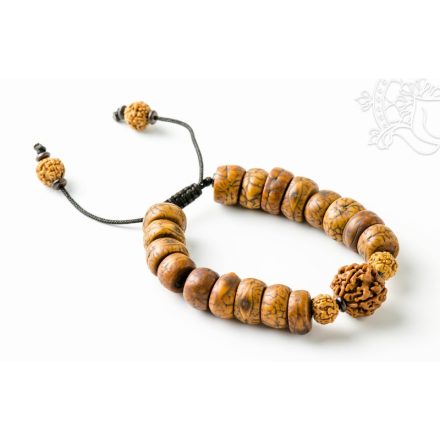 Bódhi, rudraksha állítható karkötő, csuklómala