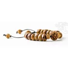 Bódhi, rudraksha állítható karkötő, csuklómala