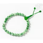 Zöld jade csukló mala gumis prémium minőség