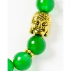 Zöld jáde réz Buddha fej osztó, állítható karkötő, csuklómala