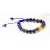 Lápisz lazuli, rudraksha, réz Buddha fej, állítható karkötő, csuklómala