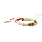 Csont, rudraksha, Buddha fej, állítható karkötő, csuklómala