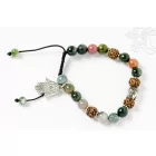 Mohaachát, rudraksha, Buddha tenyér, Buddha fej, állítható karkötő, csuklómala