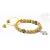 Rudraksha prémium minőség, Buddha tenyér, türkiz-korall osztó, állítható karkötő, csuklómala
