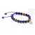 Lápisz lazuli, rudraksha, om dísz, állítható karkötő, csuklómala