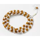 Hegyikristály - rudraksha mala, állítható