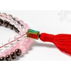 Hegyikristály mala, rózsakvarc, gránát bojtos