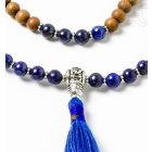 Szantál mala, lápisz lazuli, bojtos