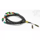 Fekete onix matt mala, Buddha fej, állítható