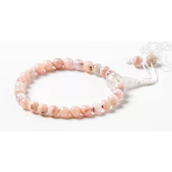   Pink opál (Andok opál) csukló mala, állítható - A láthatatlan értékek védelmezője