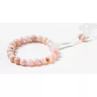 Pink opál (Andok opál) csukló mala, gumis, 21 szemes - A láthatatlan értékek védelmezője