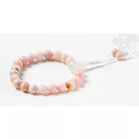   Pink opál (Andok opál) csukló mala, gumis, 21 szemes - A láthatatlan értékek védelmezője