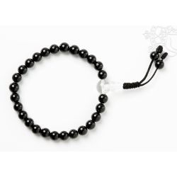   Fekete turmalin csukló mala, gumis, prémium minőség - A legerősebb védelem és az önbeteljesítés köve