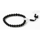 Fekete turmalin csukló mala, gumis, prémium minőség - A legerősebb védelem és az önbeteljesítés köve