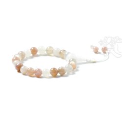   Vegyes holdkő csukló mala, állítható, 21 szemes- a belső sugallatok köve