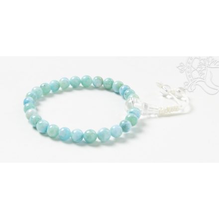 Larimar csukló mala, gumis - delfinkő, Atlantisz fénykapuja
