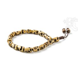   Koponyás csont csukló mala, barna színű, állítható - mulandóság és újjászületés