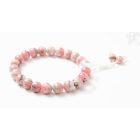 Rodokrozit csukló mala, gumis, 21 szemes - a belső nőiség, a szelíd szív köve