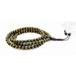   Fekete onix mala, állítható, mantrás - az önfeltáró felismerések és az elengedés köve