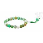 Krizopráz csukló mala 21 szemes, gumis - A független lélek táplálója