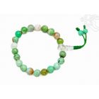 Krizopráz csukló mala 21 szemes, gumis - A független lélek táplálója