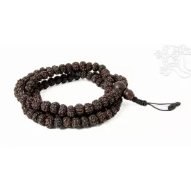   Rudraksha mala, sötét, állítható - a tisztánlátás köve