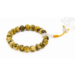   Borostyán csukló mala, antikolt, gumis, 21 szemes - a vidámság, a siker és a ragyogó belső napunk köve