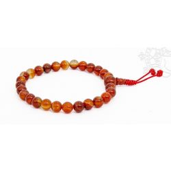   Vörös achát csukló mala, gumis - a belső egyensúlyból fakadó erő köve