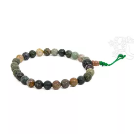   Vegyes jade csukló mala, gumis - az egyensúlyból következő nyugodt erő köve