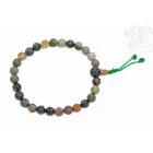 Vegyes jade csukló mala, gumis - az egyensúlyból következő nyugodt erő köve