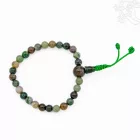 Vegyes jade csukló mala, gumis