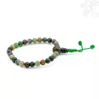 Vegyes jade csukló mala, gumis