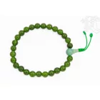 Tibeti zöld jáde csukló mala, gumis - a belső gazdagság köve