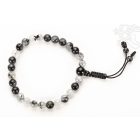 Turmalinkvarc csukló mala, állítható - a megegyezés és feszültségoldás köve