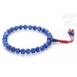   Lápisz lazuli matt csukló mala, állítható - a gyógyító gondviselés köve