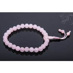   Rózsakvarc csukló mala, prémium minőség, állítható - a gyengéd nőiesség és érzékenység köve