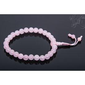   Rózsakvarc csukló mala, prémium minőség, állítható - a gyengéd nőiesség és érzékenység köve